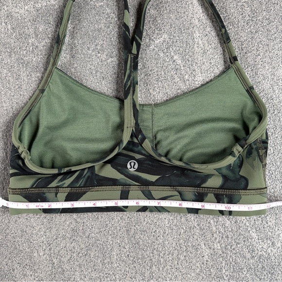 EUC Lululemon Flow Y Nulu Bra in Botanical Bloom Green Twill Multi Size 6 - Picture 10 of 14